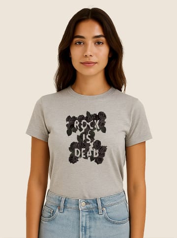 WOOOP Shirt "Rock is dead" grijs