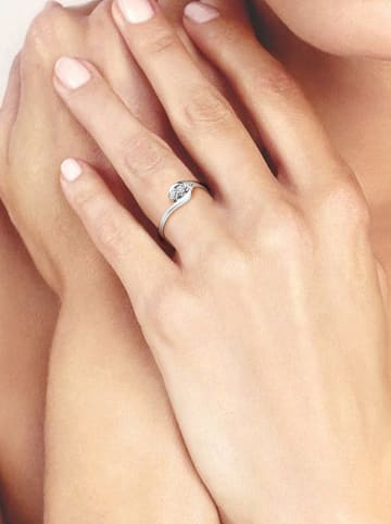 DYAMANT Złoty pierścionek z diamentami