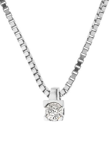 DYAMANT Złoty naszyjnik z diamentową zawieszką -  dł. 42 cm