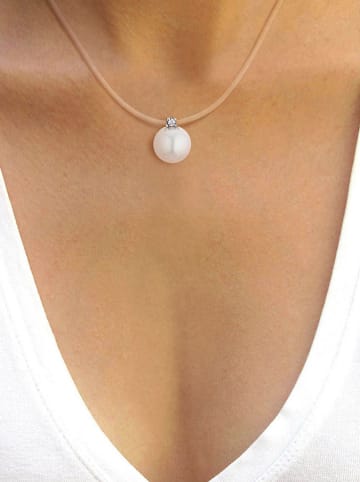 DYAMANT Halskette mit Diamant und Perle - (L)42 cm