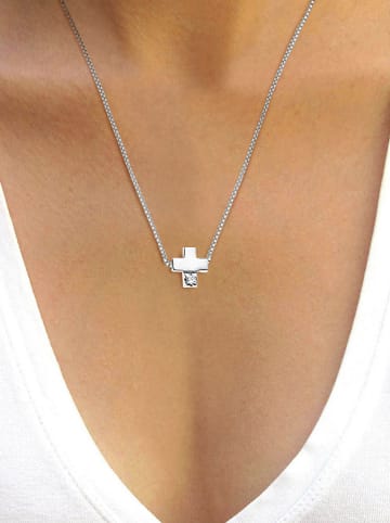 DYAMANT Silber-Halskette mit Diamant - (L)42 cm