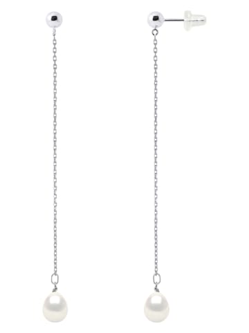 Mitzuko Witgouden oorhangers met parels