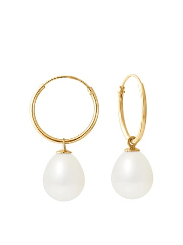 Pearline Gouden oorhangers met zoetwaterparels