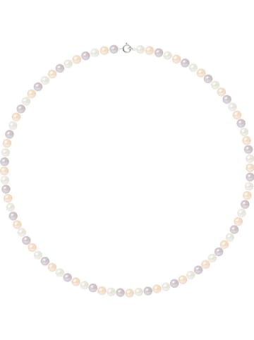 Mitzuko Naszyjnik perłowy w kolorze biało-fioletowo-brzoskwiniowym - dł. 42 cm