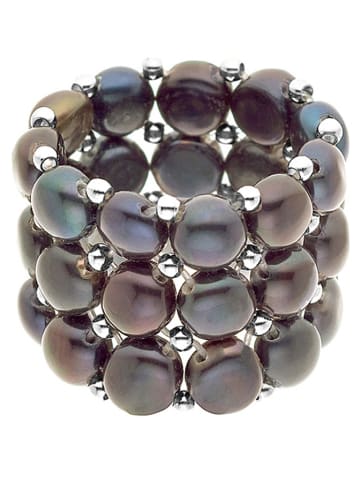 Pearl Addict Perlen-Ring in Anthrazit