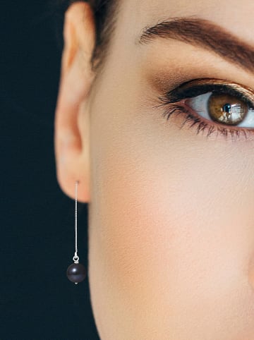 Mitzuko Zilveren oorhangers met parels