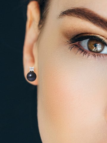 Pearline Zilveren clip-oorringen met parels