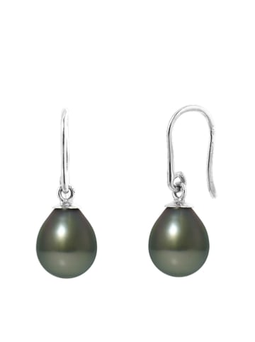 Pearline Zilveren oorhangers met Tahitiparels