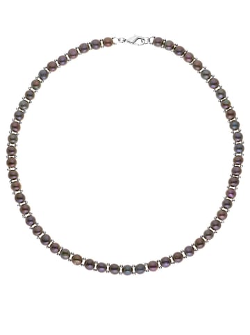 Pearline Perlen-Halskette in Tahitifarben - (L)40 cm