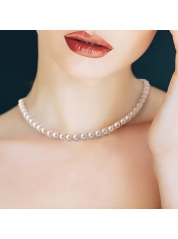 Mitzuko Perlen-Halskette in Rosa - (L)40 cm