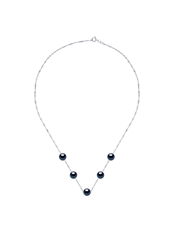 Mitzuko Silber-Halskette mit Perlen - (L)42 cm