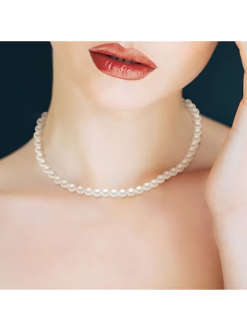 Mitzuko Perlen-Halskette in Weiß - (L)42 cm