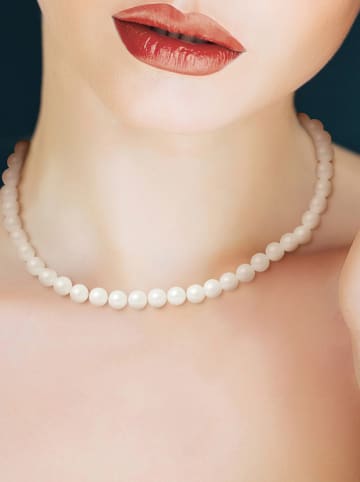 Mitzuko Naszyjnik perłowy w kolorze białym - dł. 42 cm