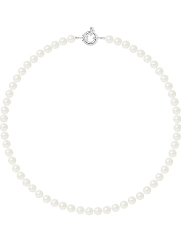Mitzuko Naszyjnik perłowy w kolorze białym - dł. 42 cm