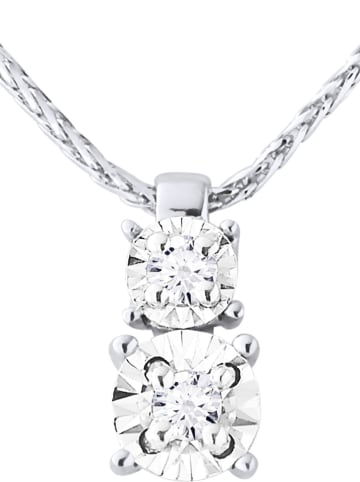 DYAMANT Weißgold-Halskette mit Diamanten - (L)45 cm