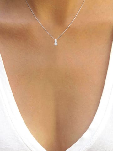 DYAMANT Witgouden ketting met diamanten - (L)45 cm