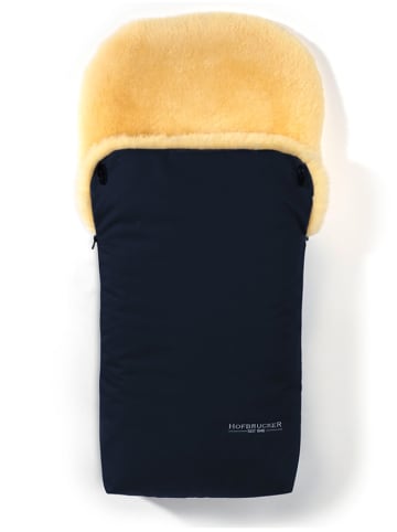 Hofbrucker Lammfell-Fußsack "Putzi" in Dunkelblau - (L)90 x (B)34 cm