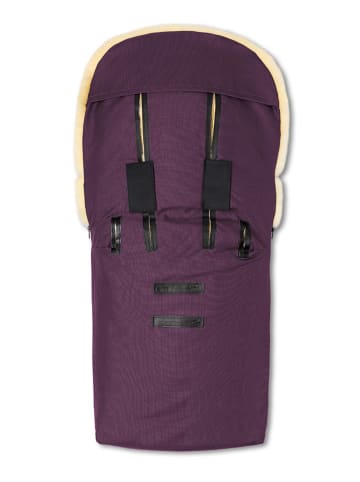 Hofbrucker Lammfell-Fußsack "Putzi" in Lila - (L)90 x (B)34