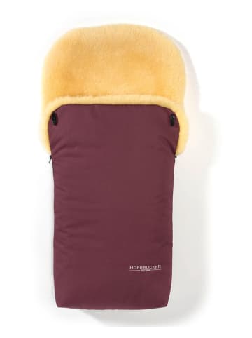 Hofbrucker Lammfell-Fußsack "Putzi" in Pflaume - (L)90 x (B)34