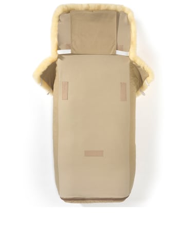 Hofbrucker Lammfell-Fußsack "Luxus" in Beige - (L)95 x (B)34 cm