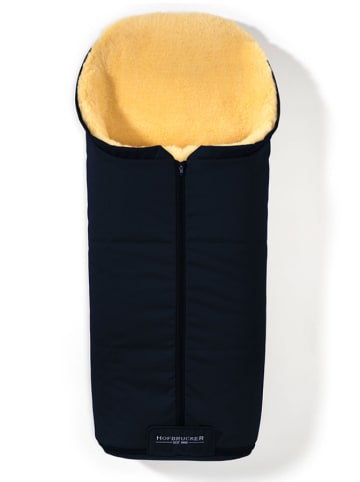 Hofbrucker Lammfell-Fußsack "Iglu" in Dunkelblau - (L)95 x (B)34 cm