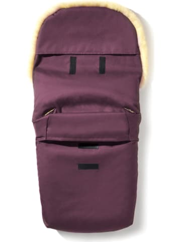 Hofbrucker Lammfell-Fußsack "Polaris" in Aubergine - (L)105 x (B)40 cm