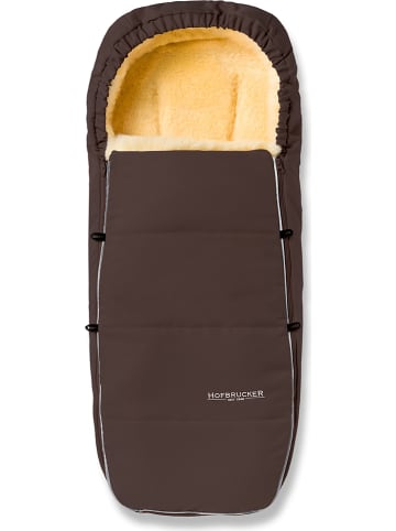 Hofbrucker Lammfell-Fußsack "Alaska" in Braun - (L)95 x (B)34 cm