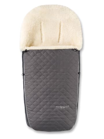 Hofbrucker Lammfell-Fußsack "Polaris Limited Edition" in Grau - (L)105 x (B)40 cm