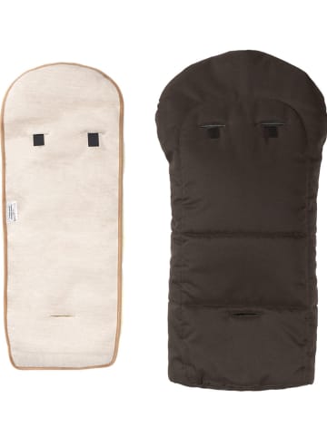 Hofbrucker Lammfell-Fußsack "Leni" in Braun - (L)80 x (B)35 cm