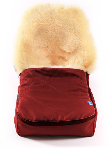 Hofbrucker Lammfell-Fußsack "Maxi" in Rot - (L)80 x (B)30 cm