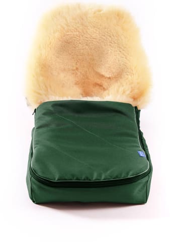 Hofbrucker Lammfell-Fußsack "Maxi" in Dunkelgrün - (L)80 x (B)30 cm