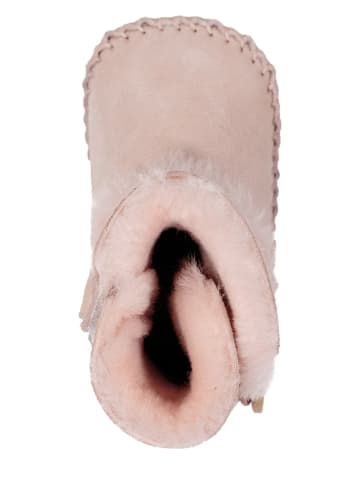 Hofbrucker Lammfell-Babyschuhe in Rosa