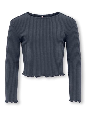 KIDS ONLY Longsleeve "Tella Life" in Anthrazit