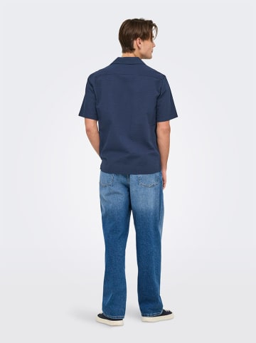 ONLY & SONS Hemd "Eye resort" in Dunkelblau