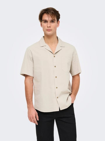 ONLY & SONS Hemd "Eye resort" in Beige