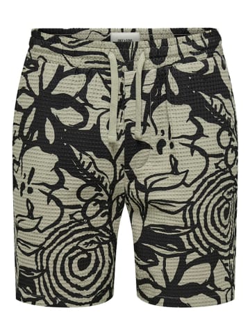 ONLY & SONS Shorts in Schwarz/ Beige