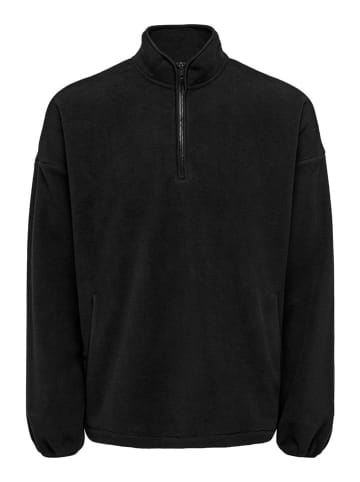 ONLY & SONS Fleecepullover "Sakeem" in Schwarz