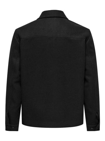 ONLY & SONS Hemdjacke "Ponnor" in Schwarz