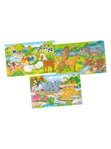 Goki 24tlg. Puzzles "Tiere" - ab 3 Jahren