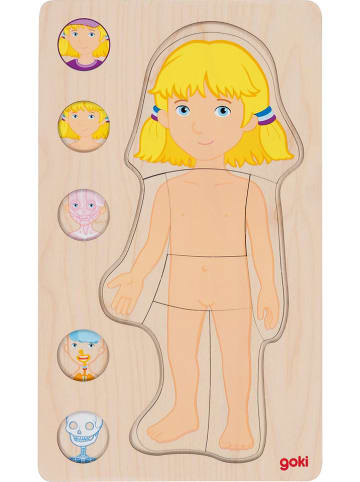 Goki 29-częściowe drewniane puzzle "Girl" - 4+