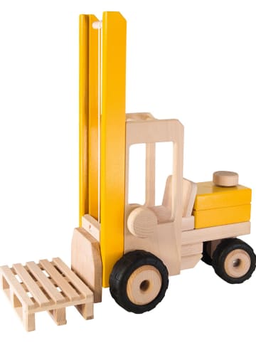 Goki Wózek widłowy w kolorze żółtym - 3+