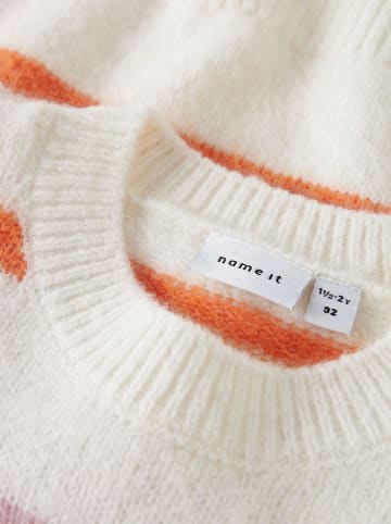 name it Pullover "Olenska" in Weiß/ Orange/ Blau