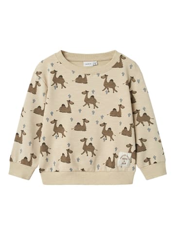 name it Sweatshirt "Jano" in Beige/ Hellbraun