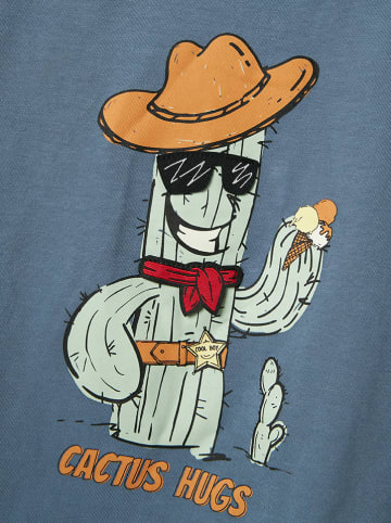 name it Shirt "Huggi" blauw/meerkleurig