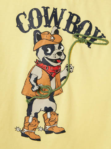 name it Shirt "Huggi" geel/meerkleurig