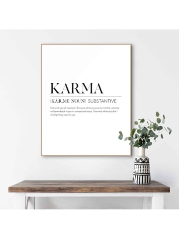 Orangewallz Gerahmter Kunstdruck "Karma Power Words"