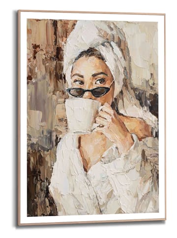 Orangewallz Ingelijste kunstdruk "Morning Coffee" - (B)50 x (H)70 cm