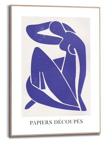 Orangewallz Ingelijste kunstdruk "Blue Wonder" - (B)50 x (H)70 cm