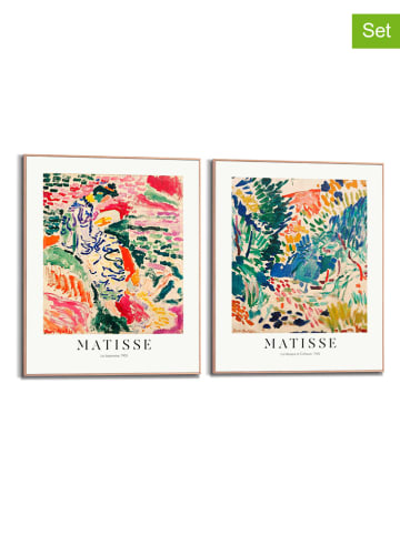 Orangewallz 2-delige set: ingelijste kunstdrukken "Fauvism" - (B)40 x (H)50 cm