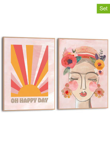 Orangewallz 2-delige set: ingelijste kunstdrukken